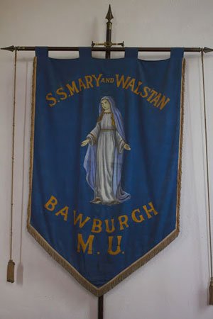 a banner of Saint Mary