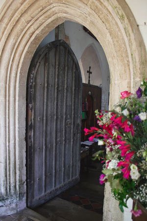 the church door